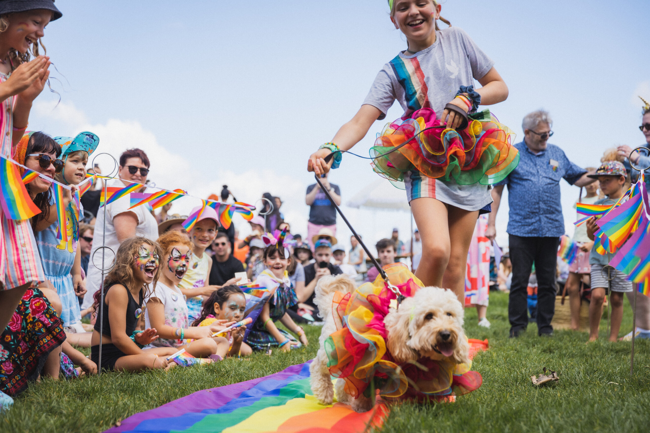 Rainbow Dog Fashion Show